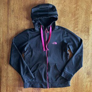 The North Face black and pink performance hoodie S